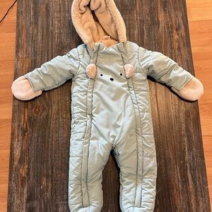 First Wish Baby Snowsuit with Bear Ears